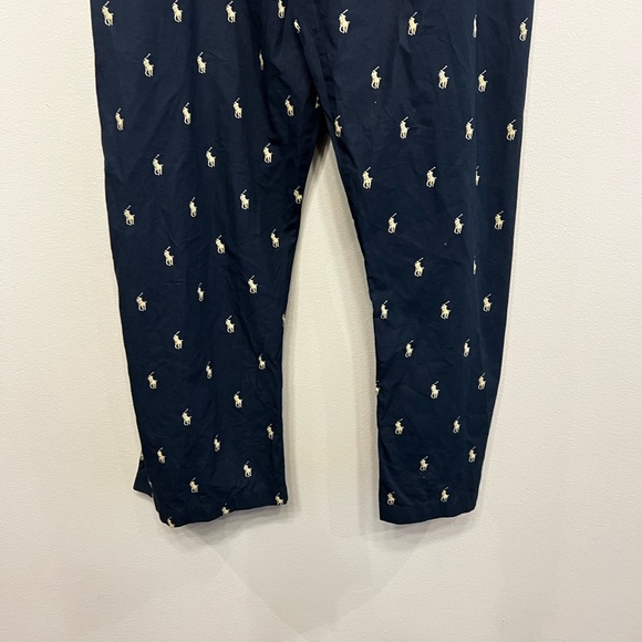 Polo by Ralph Lauren Men's Navy Pajama Lounge Pants Large Pony Logo Print Sz 3X - Picture 2 of 6